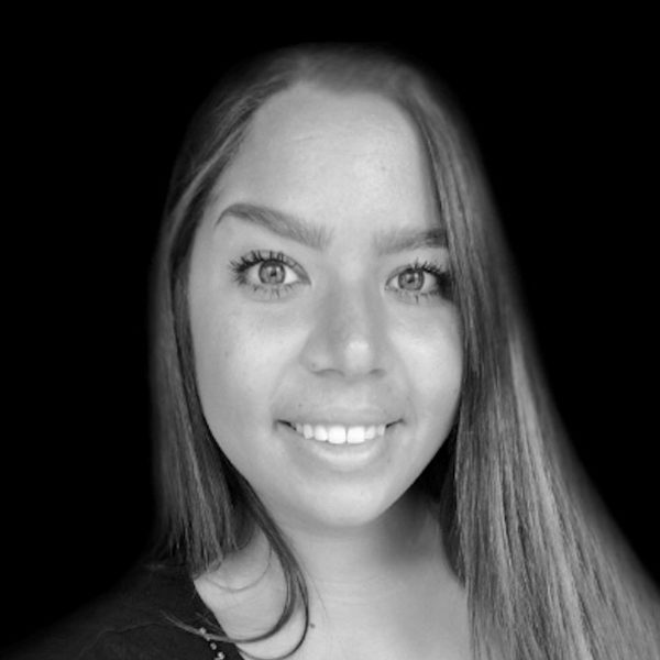Black and white image of Lauren Moton.